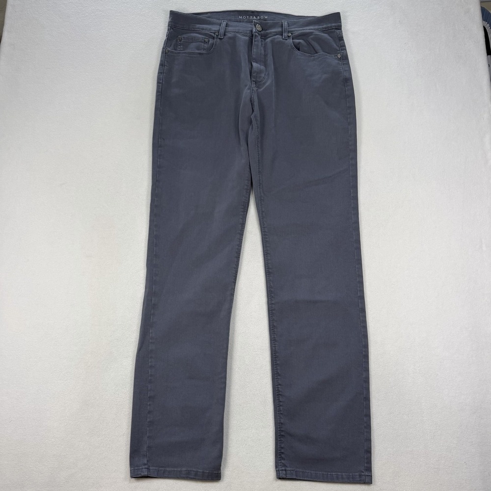 Mott & Bow Jeans Men's 32x32 Gray Slim Mercer Twill Stretch Pants - Picture 2 of 5